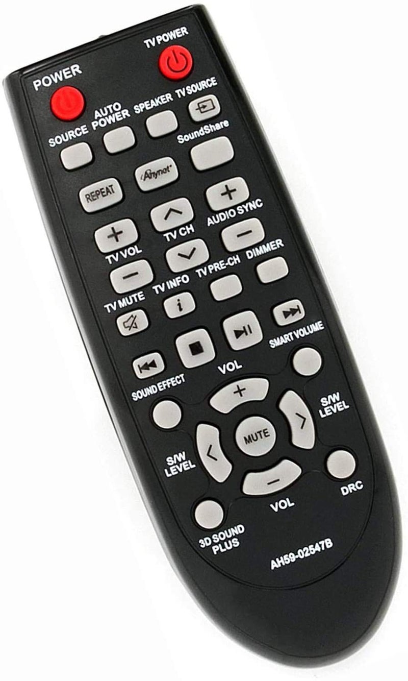 Remote Control Replacement for Samsung AH59-02547B AH59-02612A AH59-02612B HW-H550 HW-H550/ZA HW-H551/ZA HW-H551 HW-E450/ZA HW-E551 HW-E551/ZA PSWF450 AH6802644D00 Soundbar Home Theater System